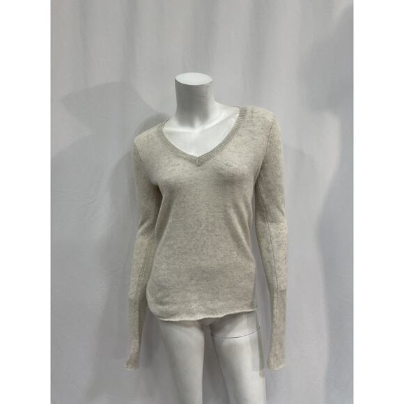 Atm Anthony Thomas Melillo White Cashmere V-Neck Sweater Size XS - Picture 2 of 4